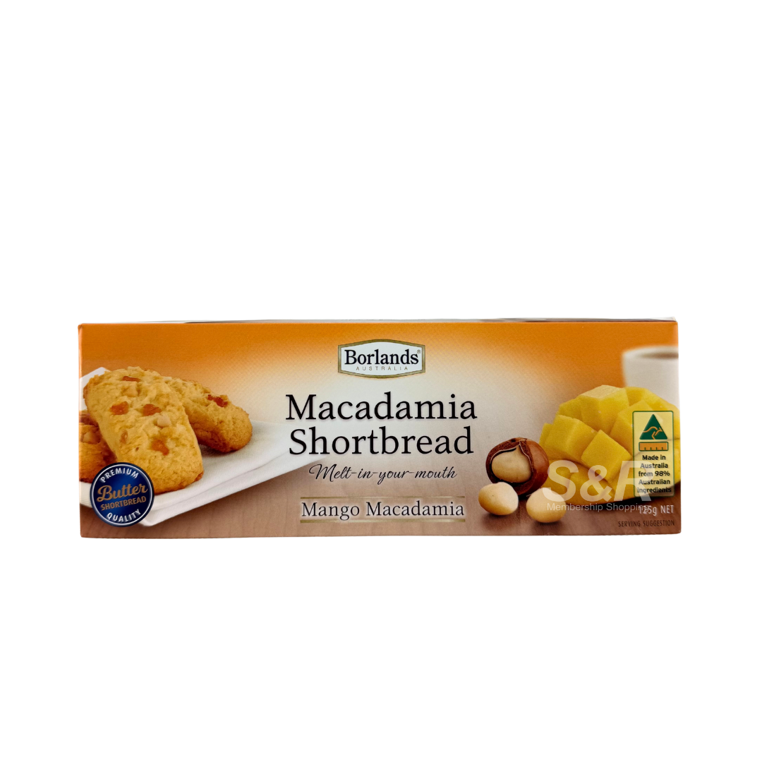 Borlands Mango Macadamia Shortbread 125g Borlands Mango Macadamia Shortbread 125g